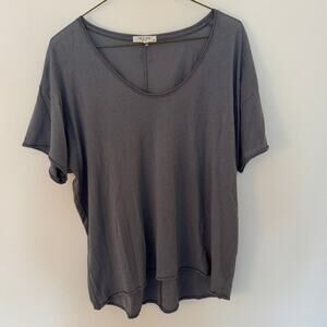 rag & bone Blue Gray Cotton Tee Size S Slouchy Relaxed Fit Short Sleeve Basic